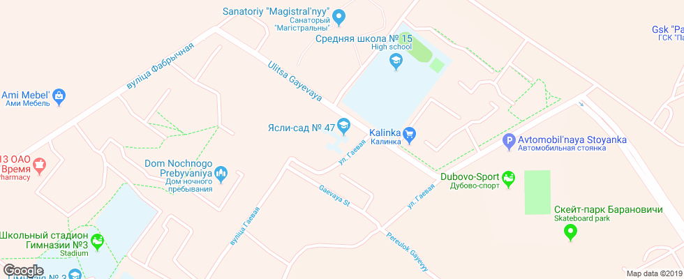 Отель Magistralnyj на карте Беларуси