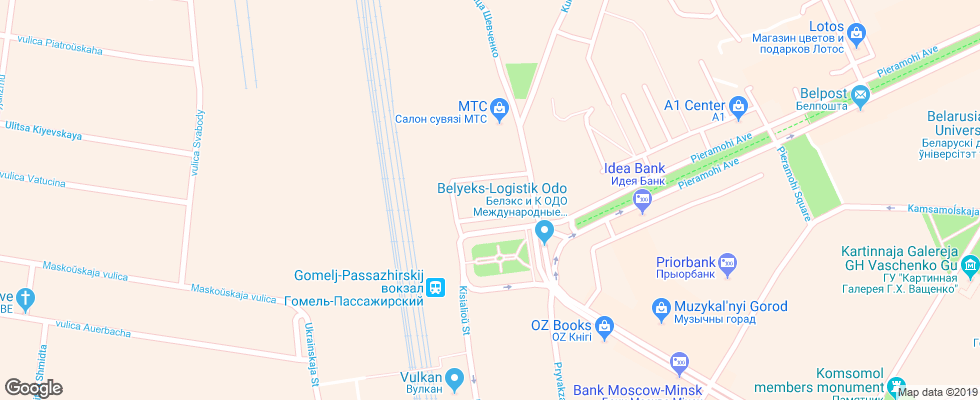 Отель Paradiz на карте Беларуси