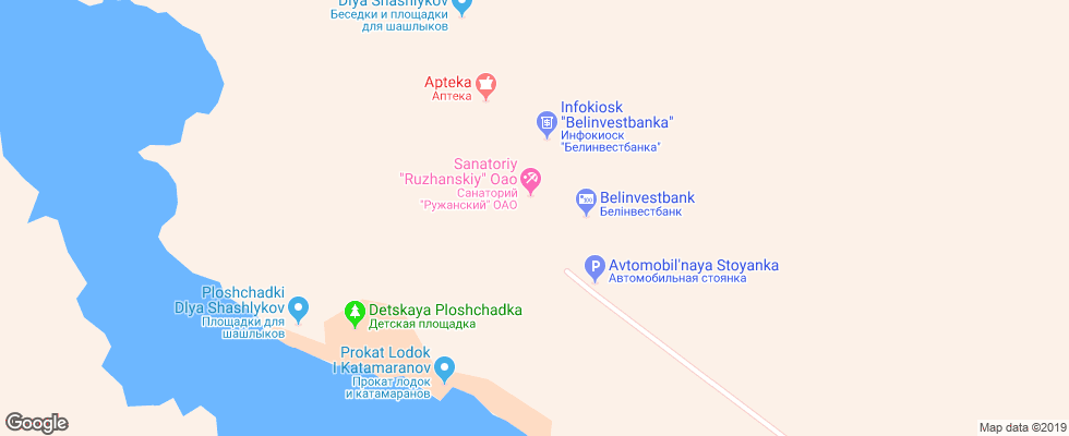 Отель Ruzhanskij на карте Беларуси