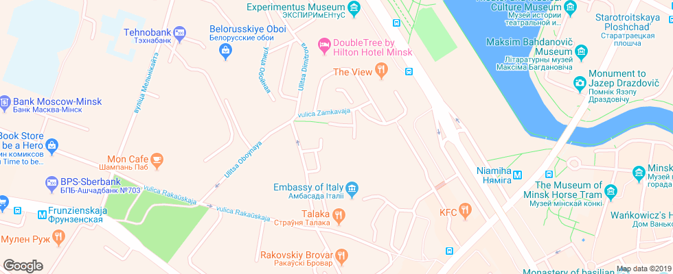 Отель Viktoriya Na Zamkovoj на карте Беларуси