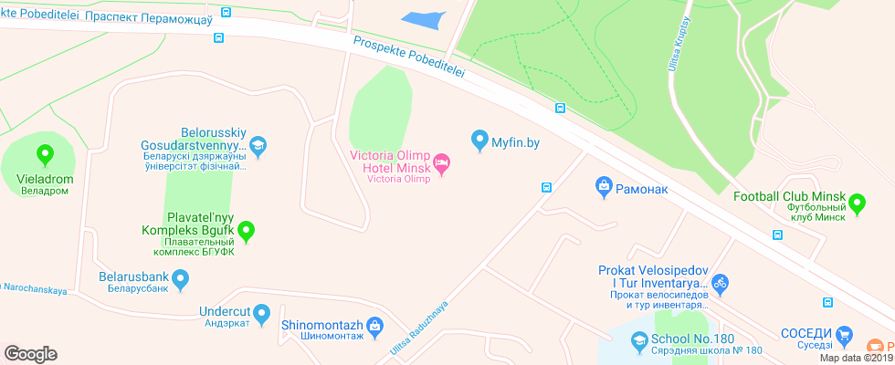 Отель Viktoriya Olimp на карте Беларуси