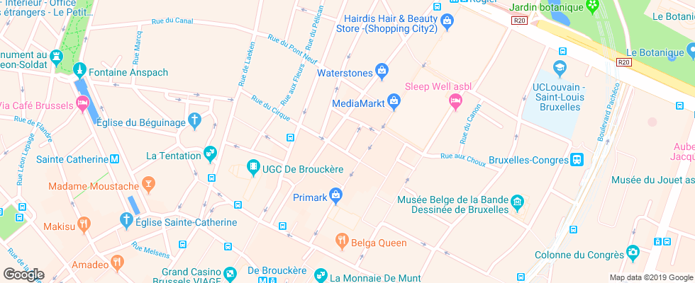 Отель Abberdeen на карте Бельгии