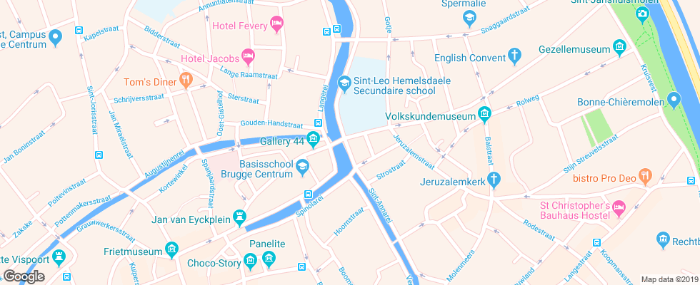 Отель Adornes на карте Бельгии