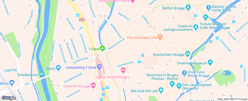 Отель Bla Bla на карте Бельгии