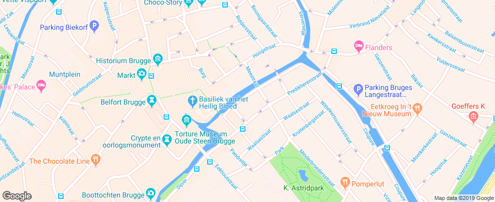 Отель Die Swaene на карте Бельгии