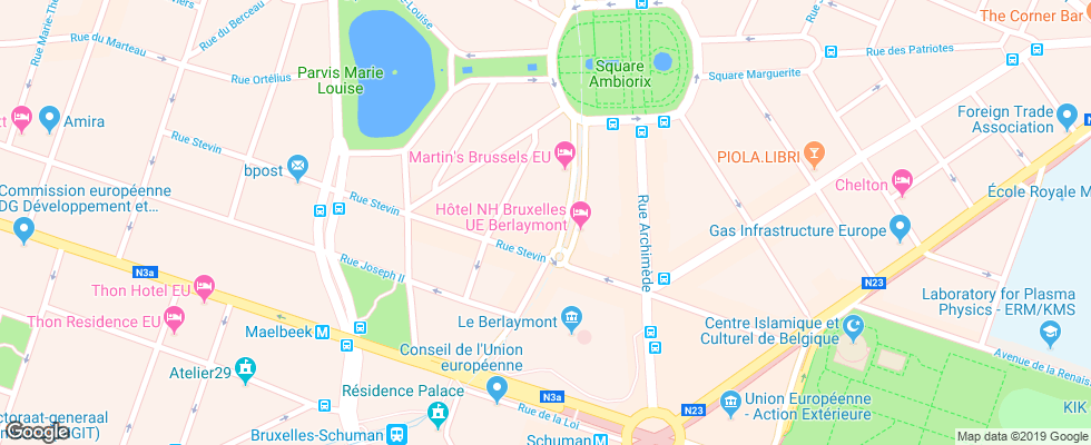 Отель First Euroflat на карте Бельгии