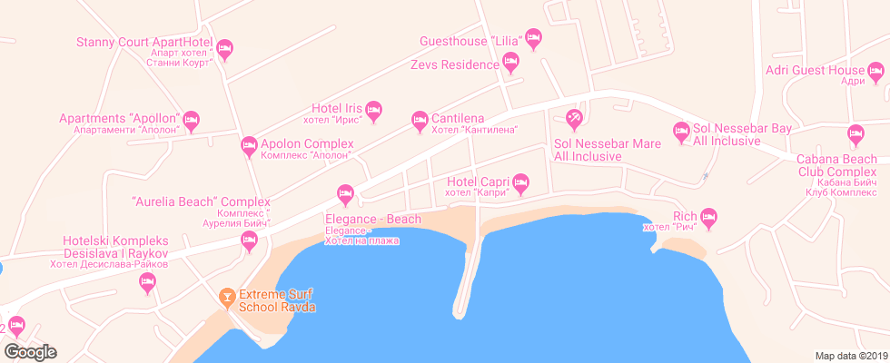 Отель Afrodita Sea House на карте Болгарии