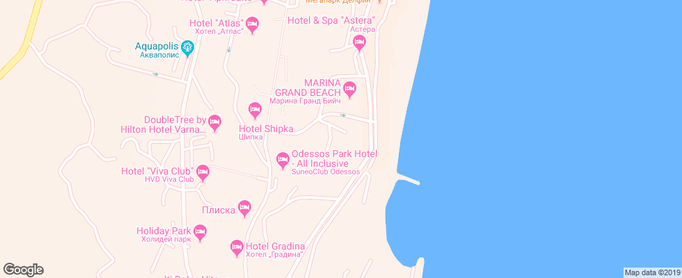 Отель Ambassador на карте Болгарии