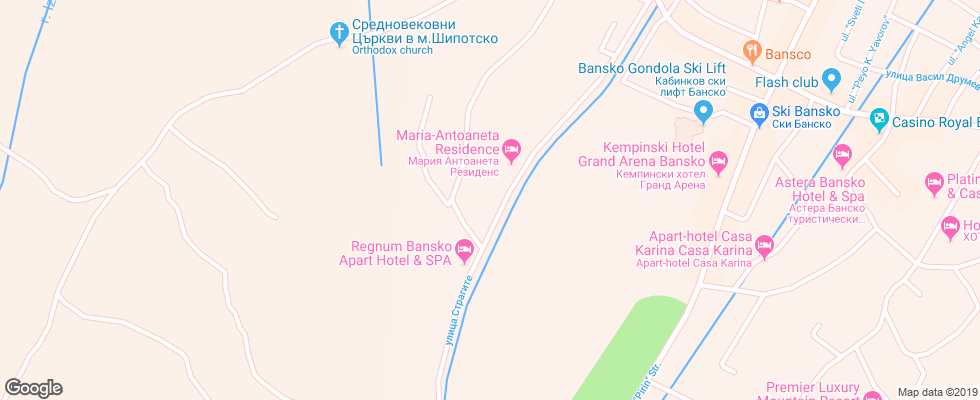 Отель Amira на карте Болгарии
