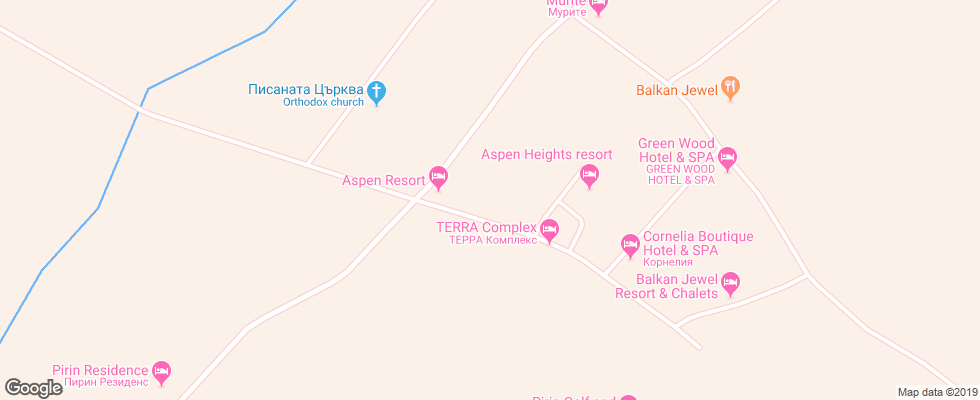 Отель Aspen Golf на карте Болгарии