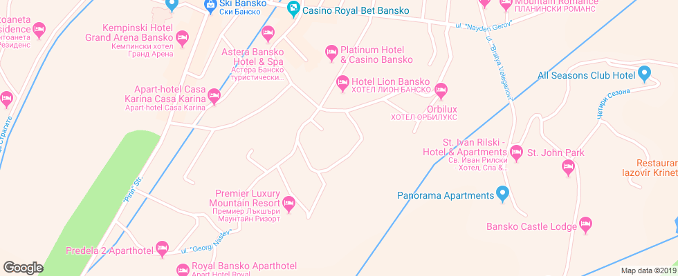 Отель Belmont Bansko на карте Болгарии