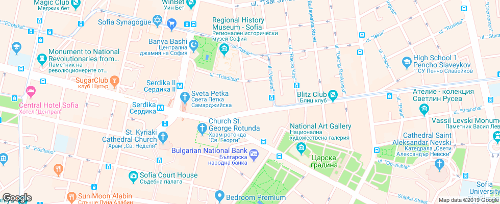 Отель Boutique Arte на карте Болгарии