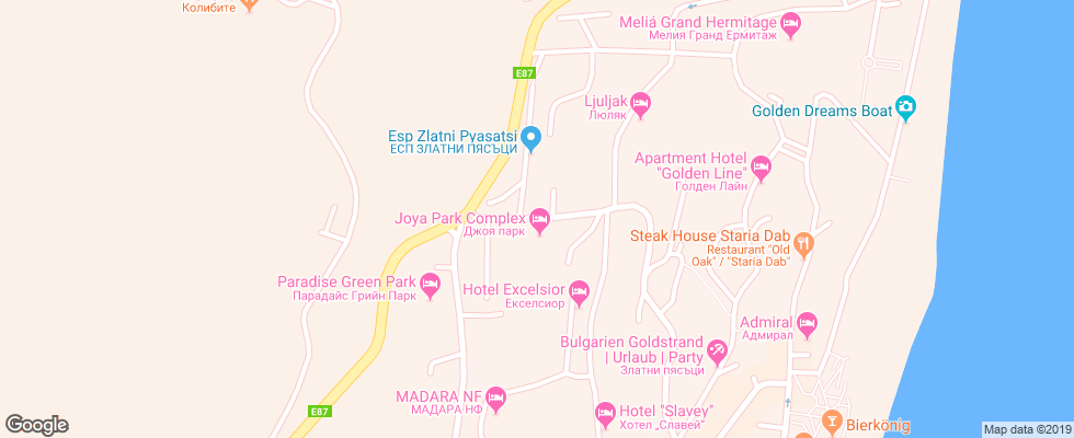 Отель Joya Park на карте Болгарии