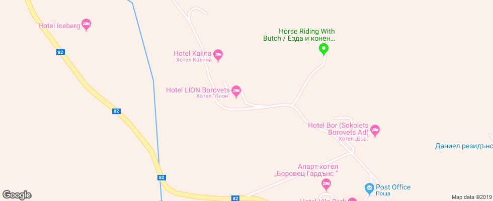 Отель Lion Borovets на карте Болгарии