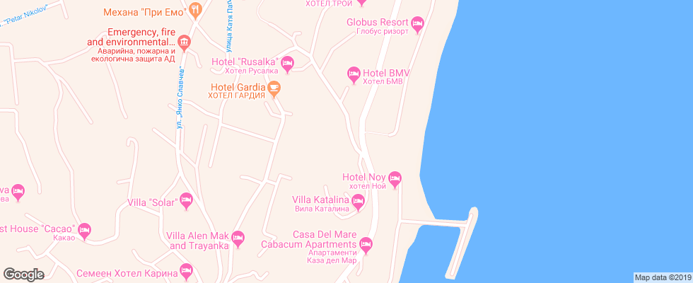 Отель Sunshine Club Magnolia & Spa на карте Болгарии