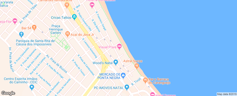 Отель Araca Praia Flat на карте Бразилии