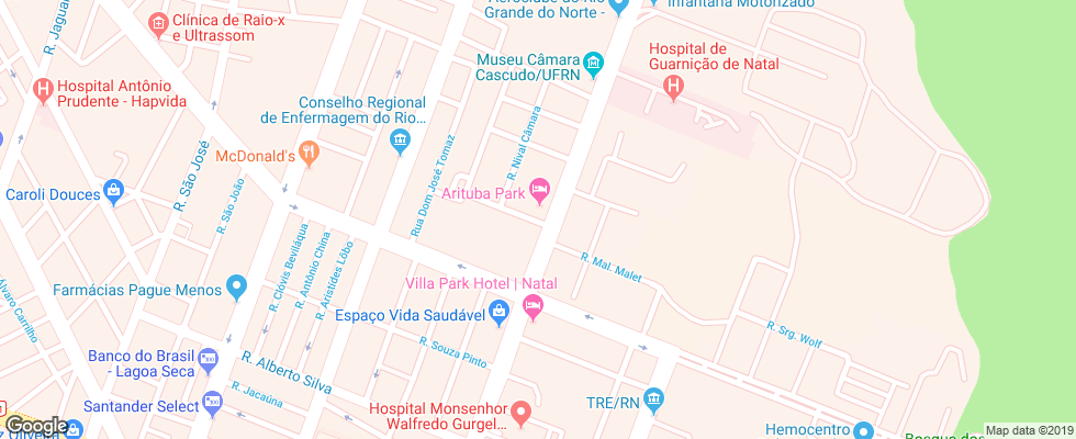 Отель Arituba на карте Бразилии