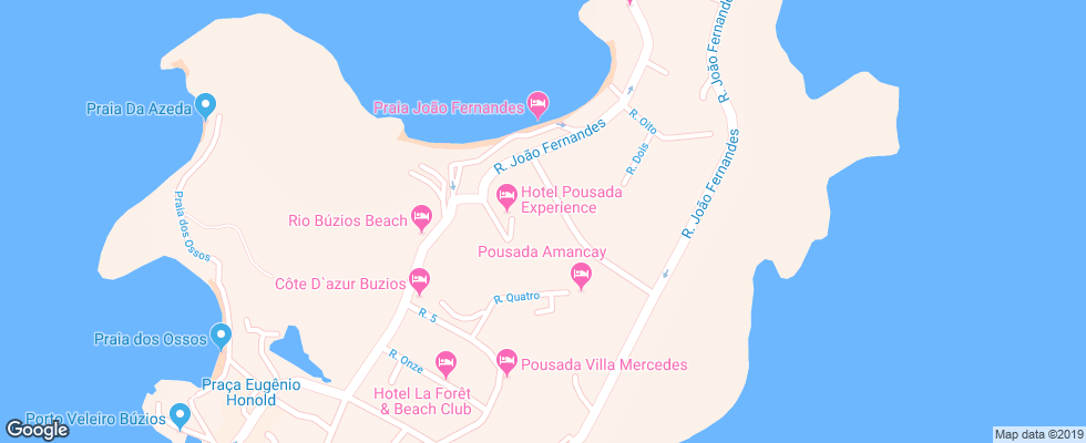 Отель Armacao Dos Buzios Pousada Design на карте Бразилии