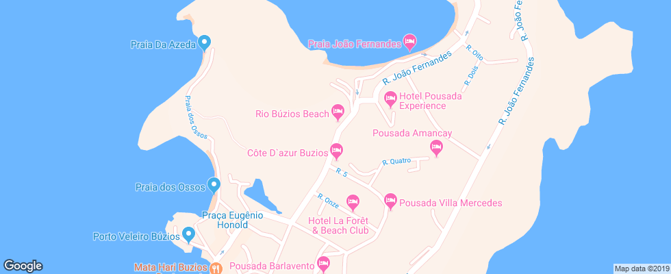 Отель Azeda Boutique на карте Бразилии