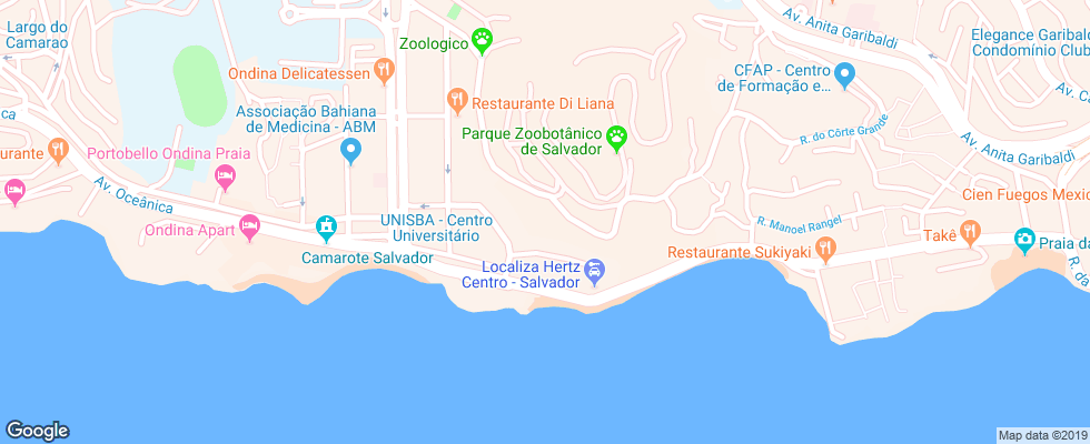 Отель Bahia Othon Palace на карте Бразилии