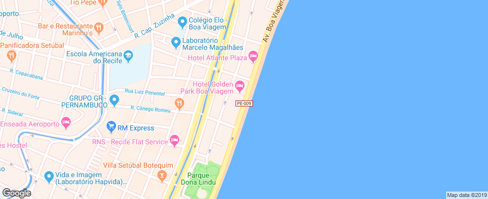 Отель Boa Viagem Praia на карте Бразилии