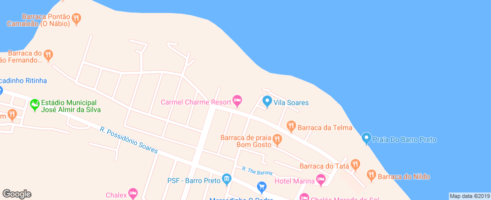 Отель Carmel Charme Resort на карте Бразилии