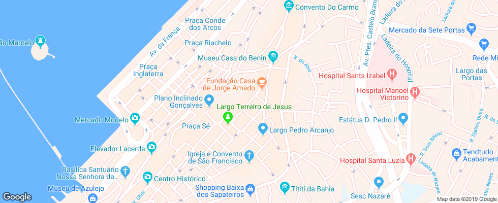 Отель Casa Do Amarelindo на карте Бразилии