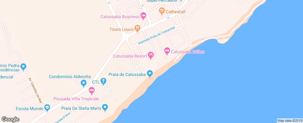 Отель Catussaba Resort на карте Бразилии