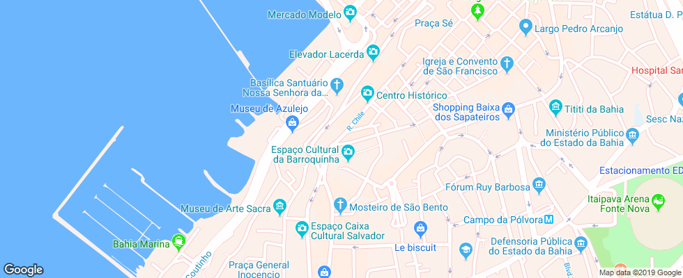 Отель Colonial Chile на карте Бразилии