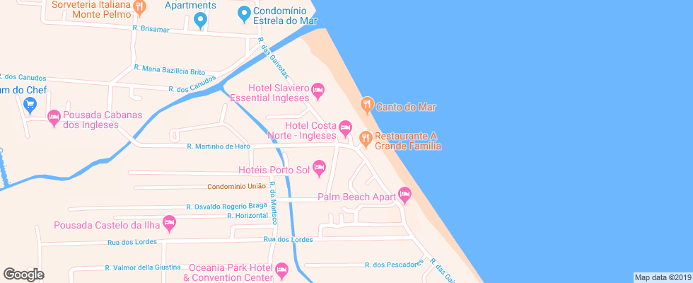 Отель Costa Norte Ingleses на карте Бразилии
