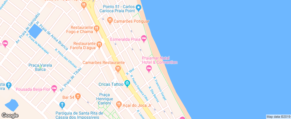 Отель D Beach Resort на карте Бразилии
