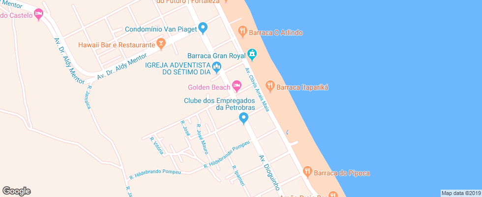 Отель Golden Beach на карте Бразилии