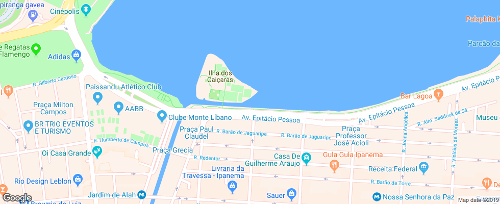 Отель Mar Ipanema на карте Бразилии