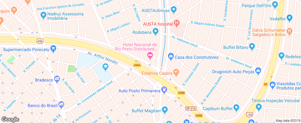Отель Nacional Plaza Inn на карте Бразилии