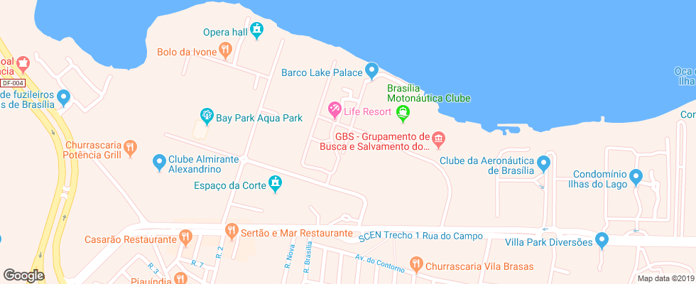 Отель Nobile Lake Side Convention & Resort на карте Бразилии