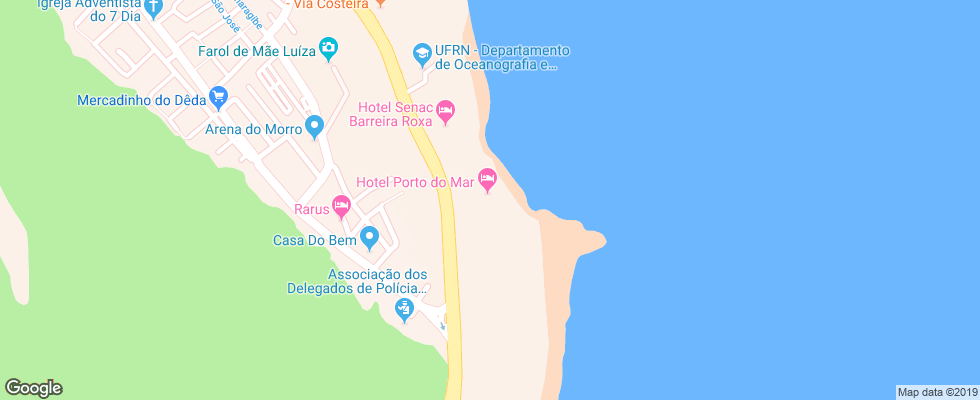 Отель Porto Do Mar на карте Бразилии