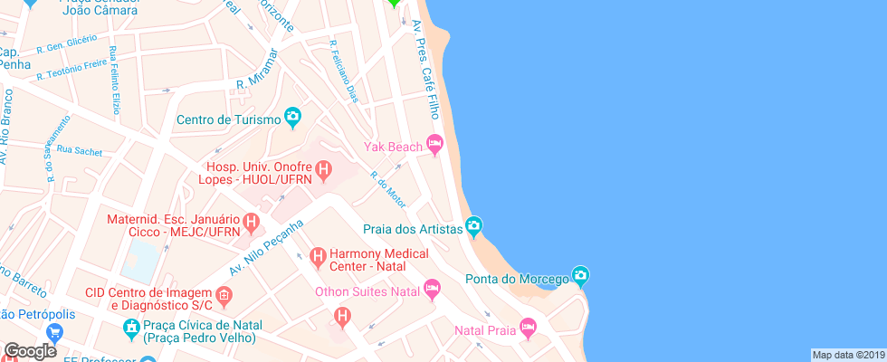 Отель Porto Suites Natal на карте Бразилии