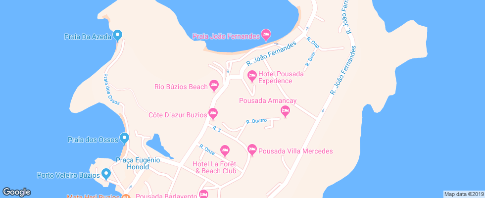 Отель Pousada Aguazul на карте Бразилии