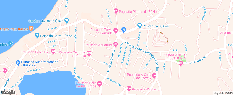 Отель Pousada Aquarium на карте Бразилии