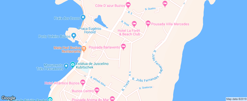 Отель Pousada Barlavento на карте Бразилии