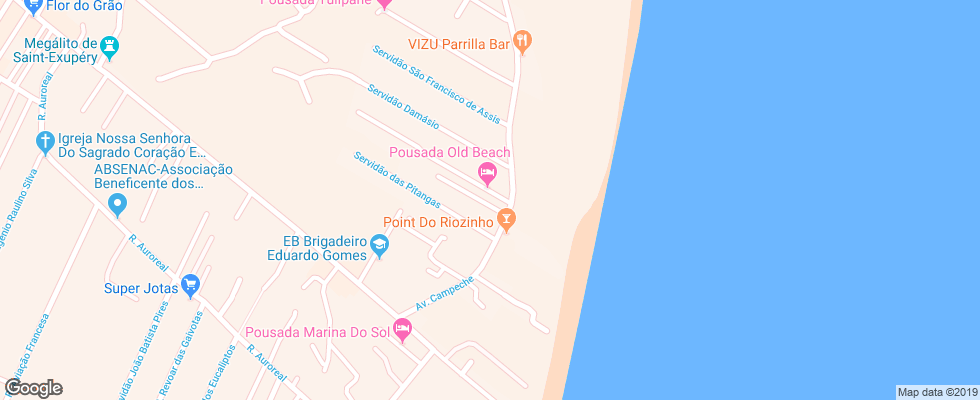 Отель Pousada Natur Campeche на карте Бразилии