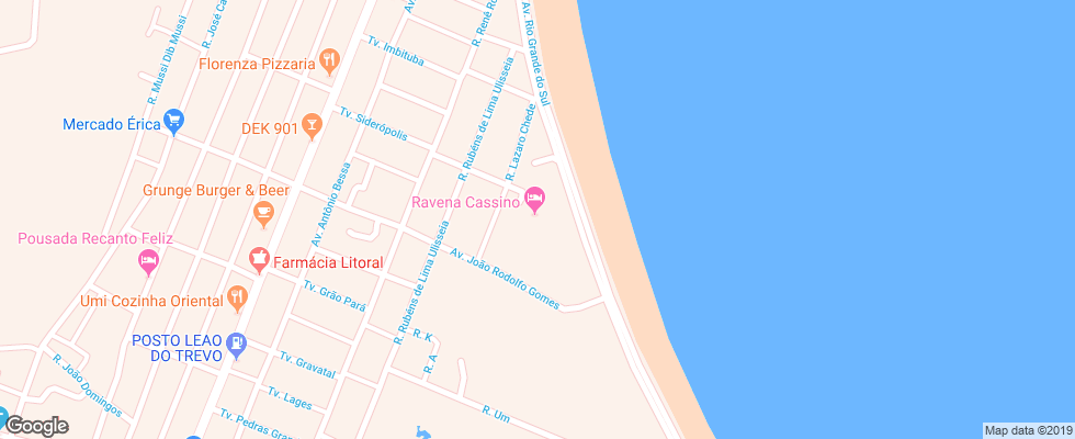 Отель Ravena Cassino на карте Бразилии