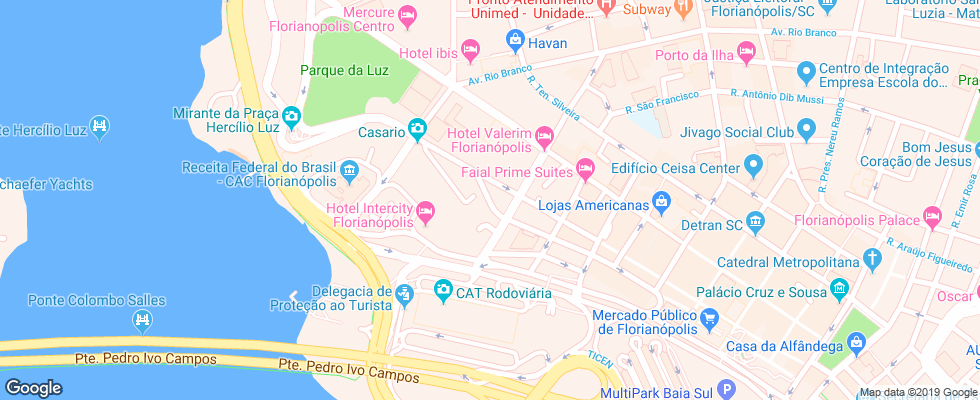 Отель Rio Branco Apart Hotel на карте Бразилии