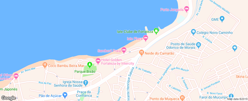 Отель Sambura Praia на карте Бразилии
