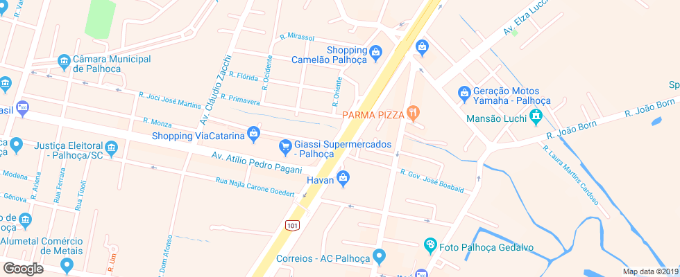 Отель Slaviero Executive Viacatarina на карте Бразилии