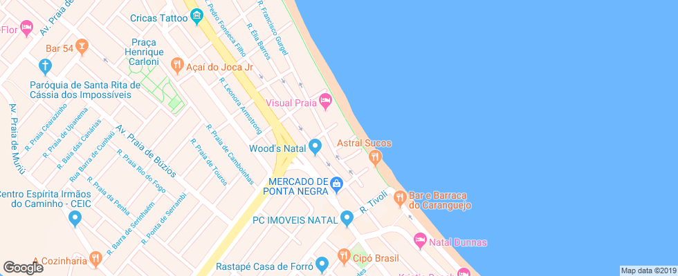 Отель Visual Praia на карте Бразилии