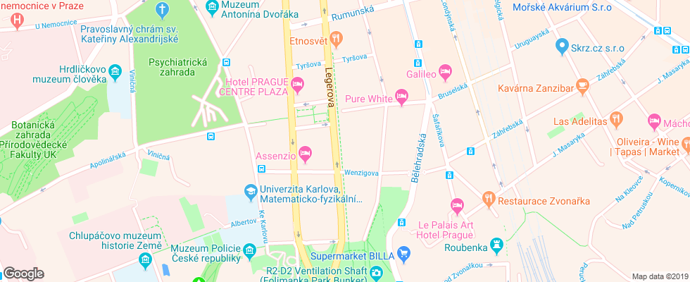 Отель Abe на карте Чехии