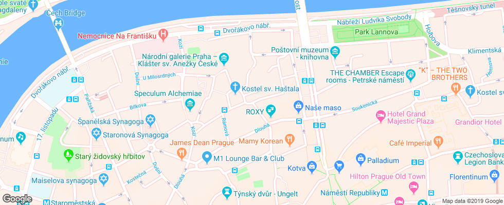 Отель Agnes на карте Чехии