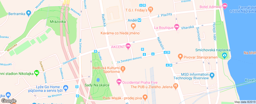 Отель Akcent на карте Чехии
