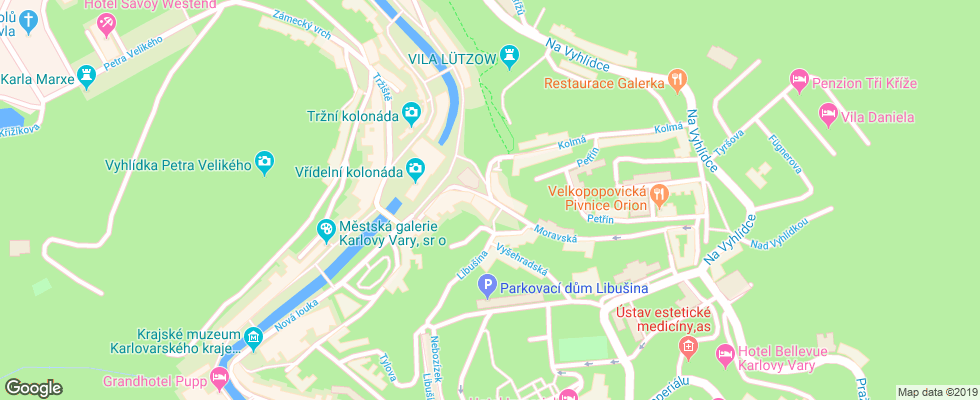 Отель Ambiente на карте Чехии